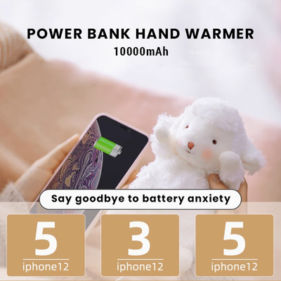 تسخين اليد الكهربائي دمية عيد الميلاد 10000mAh USB مصدرا للطاقة قابلة لإعادة الشحن سخان غرفة نوم محمولة RV استخدام الحديقة في الهواء الطلق