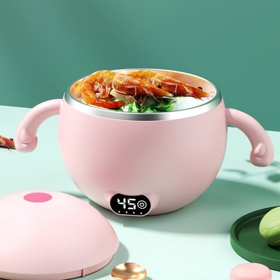 300 مل طعام الأطفال الدافئ وعاء HW01 المحمول الكهربائي الكبير من الفولاذ المقاوم للصدأ طعام الأطفال حاوية الدافئ للسفر