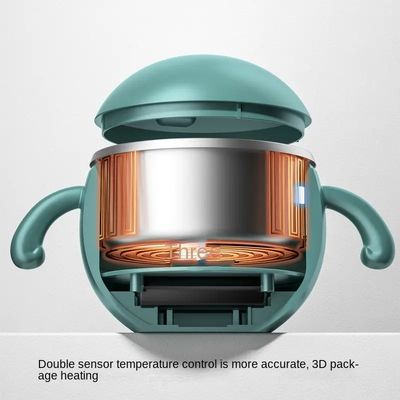 300 مل طعام الأطفال الدافئ وعاء HW01 المحمول الكهربائي الكبير من الفولاذ المقاوم للصدأ طعام الأطفال حاوية الدافئ للسفر