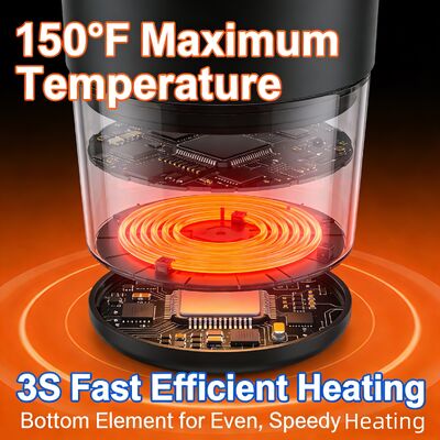 مصنع تصميم كوب قهوة ذكي ذاتي التسخين محمول من الفولاذ المقاوم للصدأ مع شاشة رقمية LED للتحكم في درجة الحرارة