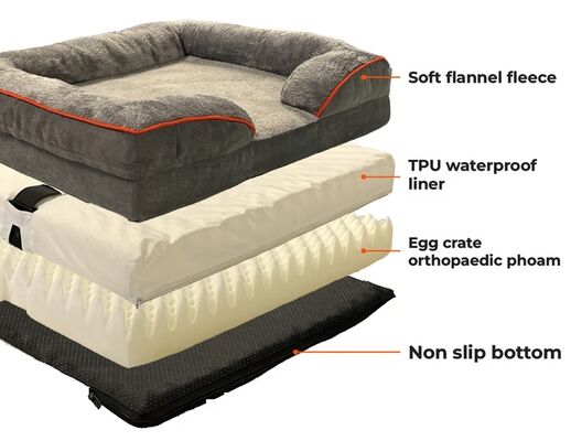 سرير حيوان أليف ذكي مع تطبيق يقوم بتتبع معدل ضربات القلب في الوقت الفعلي التنفس والنوم