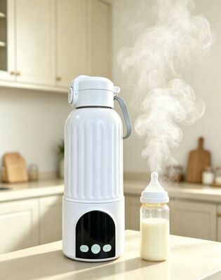 Baby Bottle Warmer Portable USB Milk Heater with Adjustable Temperature and Safe Stainless Steel Interior for Infant Milk Feeding