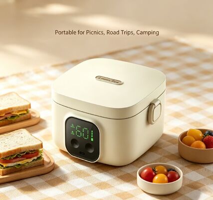 Multi-temperature USB Electric Heated Lunch Box, 304 Stainless Steel Portable Food Heating Box, 3-4 Hours Heat Preservation, 500ml Capacity Outdoor Food Warmer for Travel Camping