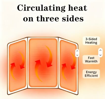 Electric Heated Foot Warmer Pad, Windproof Waterproof 3 Gear Temperature Control 53*97cm Customizable 220V Heating Foot Plate for Winter Home Office Use