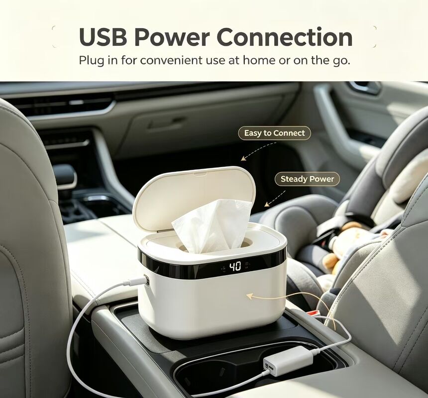 Constant Temperature Wet Wipe Heating Dispenser, Leakproof Even Heat Baby Wipe Warmer, Low Power Wipes Heater for Home and Travel